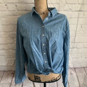 NWT JCrew Factory women’s Chambray tie waist